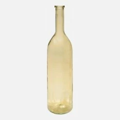 Habitat Vase Bouteille En Verre Recyclé – 21 X 100 Cm – Jaune -meubles boutique soliflore en verre 21 x 100 cm naturel 8638719 1