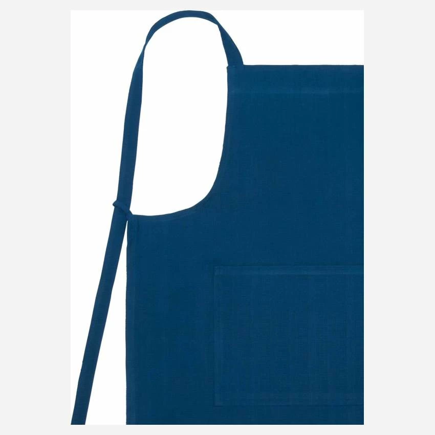 Habitat Tablier En Coton Bleu Cobalt 2 Habitat Tablier En Coton Bleu Cobalt – Image 2