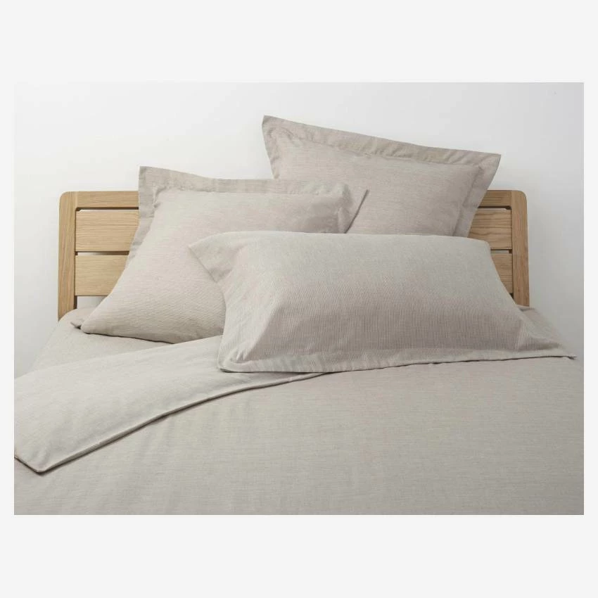 Habitat Taie D'oreiller En Coton - 50 X 80 Cm - Beige 3 Habitat Taie D'oreiller En Coton - 50 X 80 Cm - Beige – Image 3