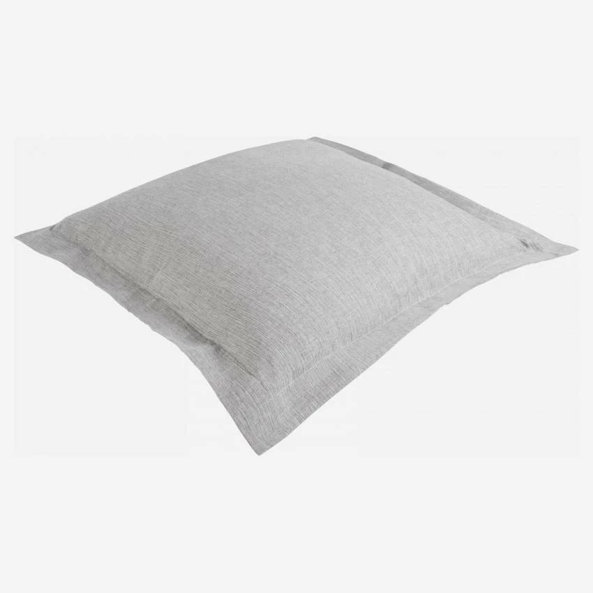 Habitat Taie D'oreiller En Coton - 80 X 80 Cm - Gris 1 Habitat Taie D'oreiller En Coton - 80 X 80 Cm - Gris