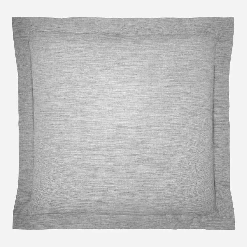 Habitat Taie D'oreiller En Coton - 80 X 80 Cm - Gris 5 Habitat Taie D'oreiller En Coton - 80 X 80 Cm - Gris – Image 5
