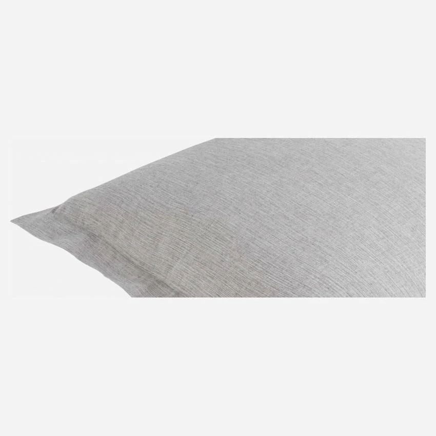 Habitat Taie D'oreiller En Coton - 80 X 80 Cm - Gris 3 Habitat Taie D'oreiller En Coton - 80 X 80 Cm - Gris – Image 3