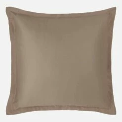Habitat Taie D'oreiller En Satin De Coton - 80 X 80 Cm - Taupe -meubles boutique taie doreiller en coton 80 x 80 cm taupe 1091887 1