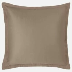 Habitat Taie D'oreiller En Satin De Coton - 80 X 80 Cm - Taupe