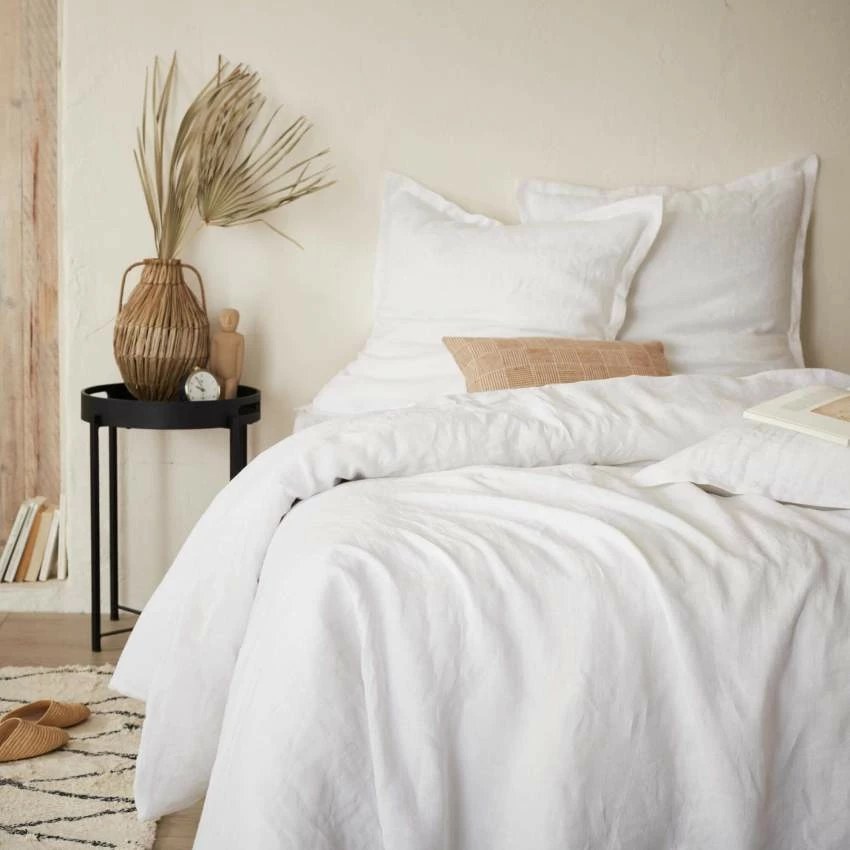 Habitat Taie D'oreiller En Lin - 50 X 80 Cm - Blanc 5 Habitat Taie D'oreiller En Lin - 50 X 80 Cm - Blanc – Image 5