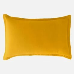 Habitat Taie D'oreiller En Lin - 50 X 80 Cm - Jaune Moutarde