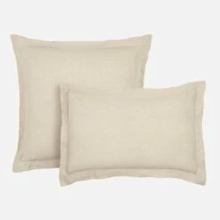 Habitat Taie D'oreiller En Lin - 50 X 80 Cm - Beige -meubles boutique taie doreiller en lin 50 x 80 cm naturel 1086683 1