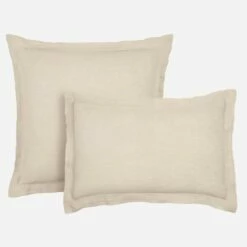 Habitat Taie D'oreiller En Lin - 50 X 80 Cm - Beige -meubles boutique taie doreiller en lin 50 x 80 cm naturel 1209897