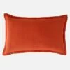 Habitat Taie D'oreiller En Lin - 50 X 80 Cm - Orange Terracotta