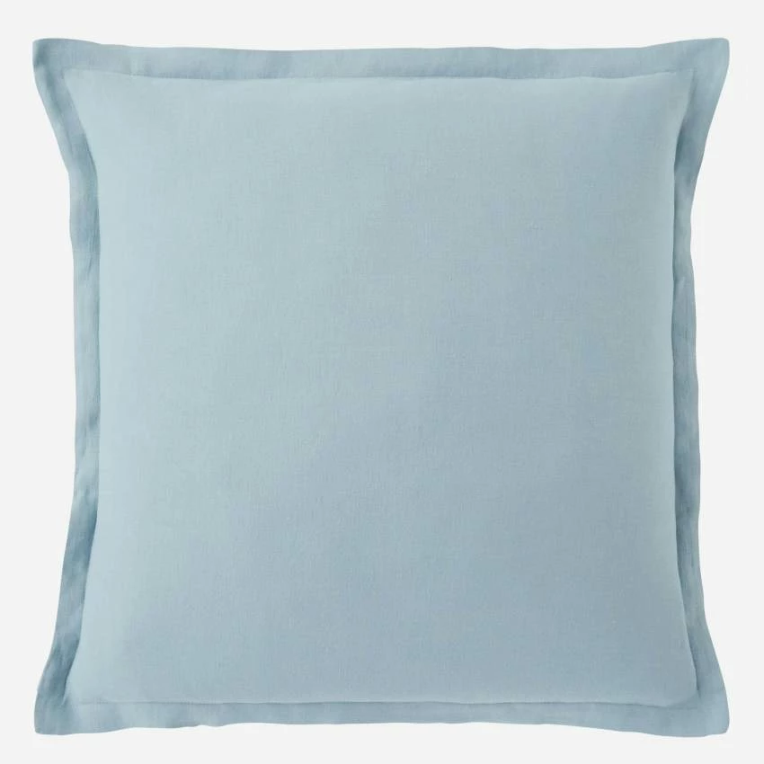 Habitat Taie D'oreiller En Lin - 65 X 65 Cm - Bleu Clair 1 Habitat Taie D'oreiller En Lin - 65 X 65 Cm - Bleu Clair