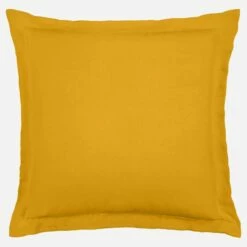 Habitat Taie D'oreiller En Lin - 65 X 65 Cm - Jaune Moutarde