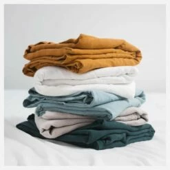 Habitat Taie D'oreiller En Lin - 65 X 65 Cm - Jaune Moutarde -meubles boutique taie doreiller en lin 65 x 65 cm jaune moutarde 1334145