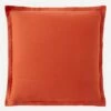 Habitat Taie D'oreiller En Lin - 65 X 65 Cm - Orange Terracotta