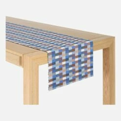 Habitat Lot De 2 Travers De Table En Coton - 140 X 40 Cm - Bleu 8 Habitat Lot De 2 Travers De Table En Coton - 140 X 40 Cm - Bleu -meubles boutique taleb travers motifs blue 140x40 2421469 1