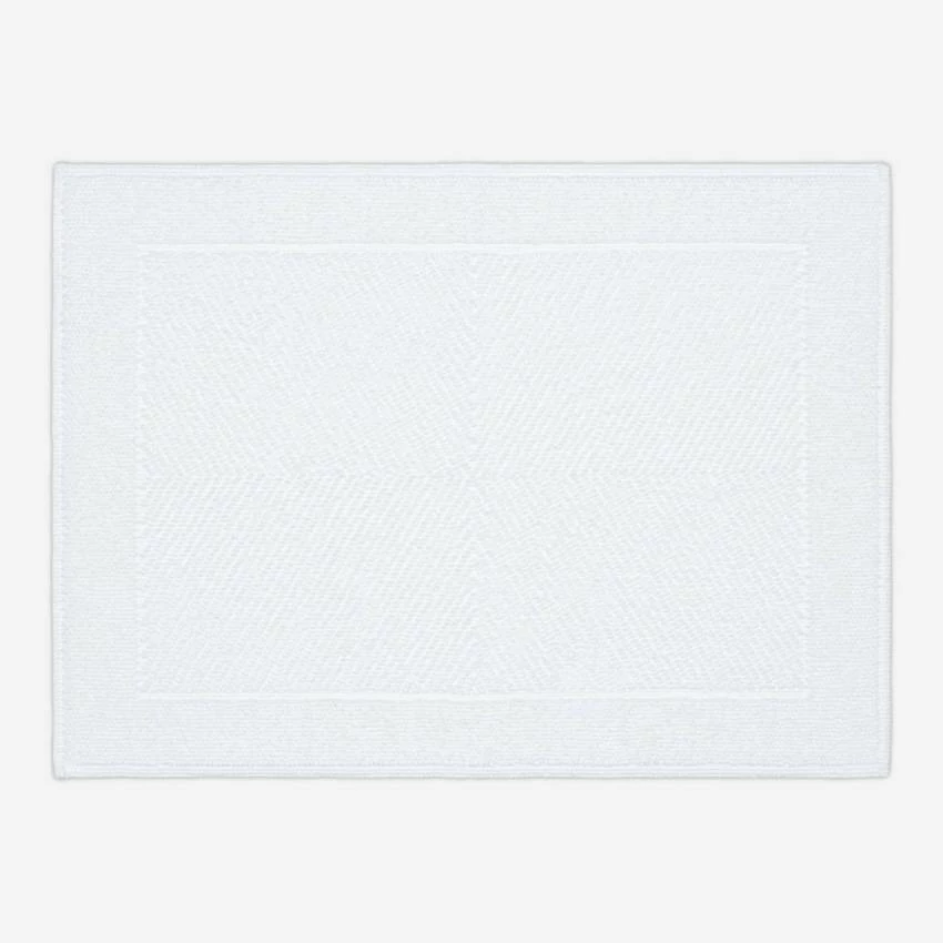 Habitat Tapis De Bain 80x60cm En Coton Blanc 2 Habitat Tapis De Bain 80x60cm En Coton Blanc – Image 2