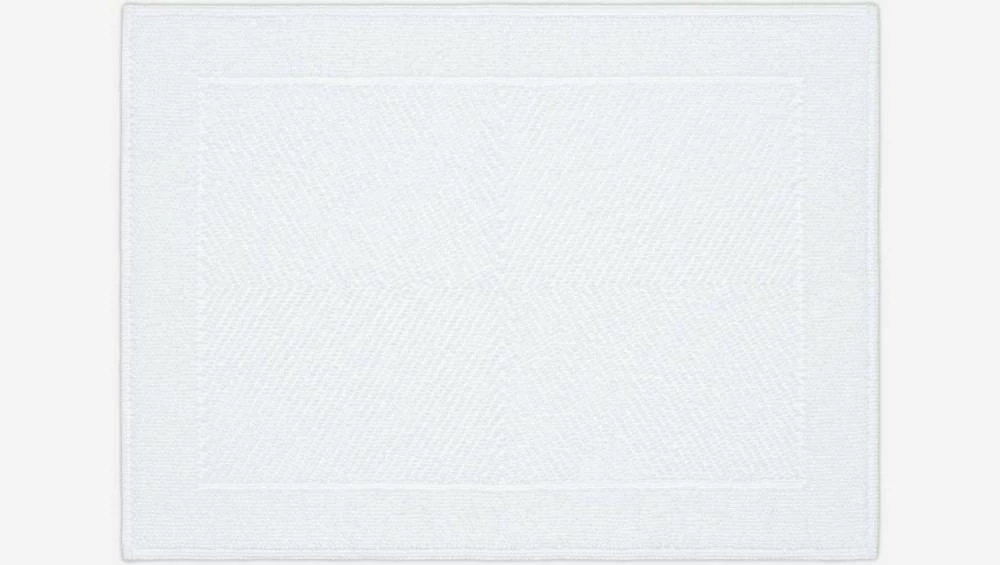Habitat Tapis De Bain 80x60cm En Coton Blanc 3 Habitat Tapis De Bain 80x60cm En Coton Blanc – Image 3