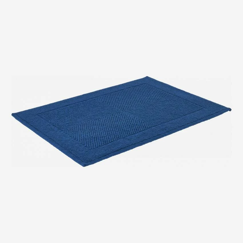 Habitat Tapis De Bain 80x60cm En Coton Bleu 5 Habitat Tapis De Bain 80x60cm En Coton Bleu – Image 5