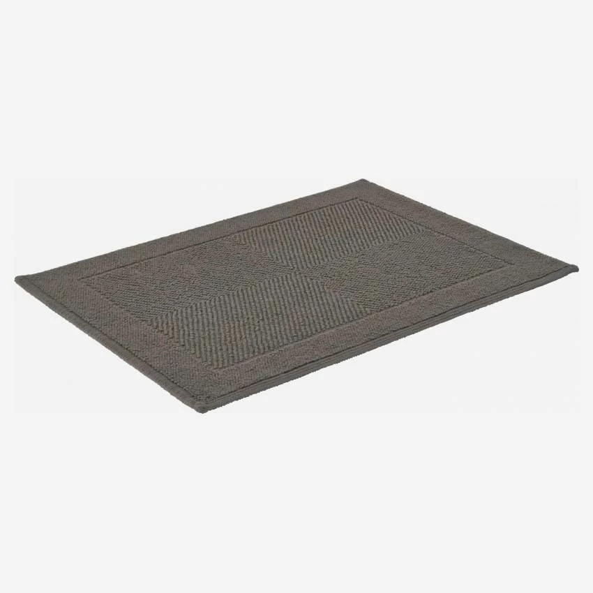 Habitat Tapis De Bain 80x60cm En Coton Marron 2 Habitat Tapis De Bain 80x60cm En Coton Marron – Image 2