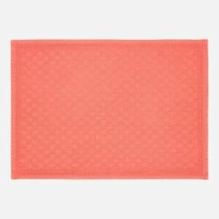 Habitat Tapis De Bain En Coton - 50 X 70 Cm - Corail -meubles boutique tapis de bain en coton 50 x 70 cm corail 1088397 1