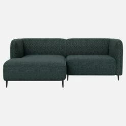 Habitat Canapé D’angle Gauche En Tissu – Bleu