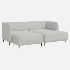 Habitat Repose-pieds En Tissu – Gris Clair -meubles boutique tedd repose pieds gris clair 6513931