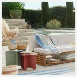 Habitat Drap De Plage En Coton - 100 X 180 Cm - Motif Lune - Design By Floriane Jacques -meubles boutique telo mare in cotone 100 x 180 cm motivo luna design di floriane jacques 13501069