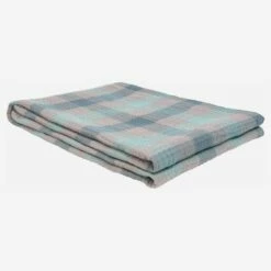 Habitat Plaid En Gaze De Coton - 130 X 170 Cm - Bleu Et Gris