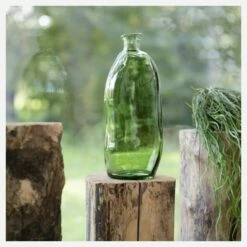 Habitat Vase Dame Jeanne En Verre Recyclé – 13 X 35 Cm - Vert -meubles boutique vase dame jeanne en verre recycle 13 x 35 cm vert 11738937
