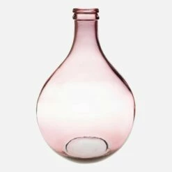 Habitat Vase Dame Jeanne En Verre Recyclé – 29 X 43 Cm – Rose -meubles boutique vase dame jeanne en verre recycle 29 x 43 cm rose 10354431 1