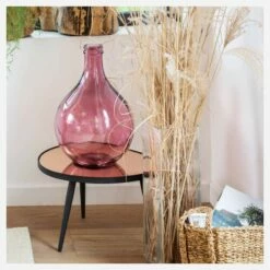 Habitat Vase Dame Jeanne En Verre Recyclé – 29 X 43 Cm – Rose -meubles boutique vase dame jeanne en verre recycle 29 x 43 cm rose 12403647
