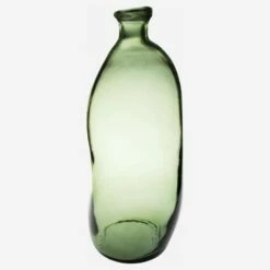 Habitat Vase Dame Jeanne En Verre Recyclé – 13 X 35 Cm - Vert -meubles boutique vase en verre 13 x 35 cm naturel 8638867
