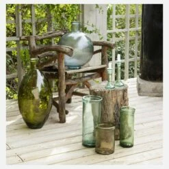 Habitat Vase En Verre Recyclé - 36 Cm -meubles boutique vase en verre recycle 36 cm 1332657