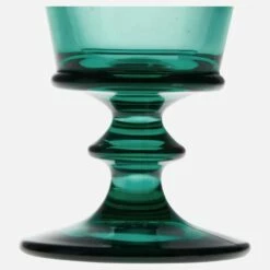 Habitat Verre à Pied En Verre Pressé - 240 Ml - Vert émeraude -meubles boutique verre a pied en verre presse 240 ml vert emeraude 1322645