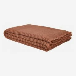 Habitat Plaid En Coton - 130 X 170 Cm - Marron -meubles boutique vitto plaid gauffre marron 130x170 8638241 1