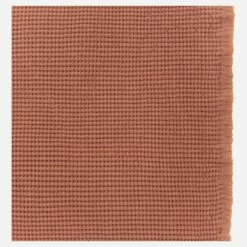 Habitat Plaid En Coton - 130 X 170 Cm - Marron -meubles boutique vitto plaid gauffre marron 130x170 8638249